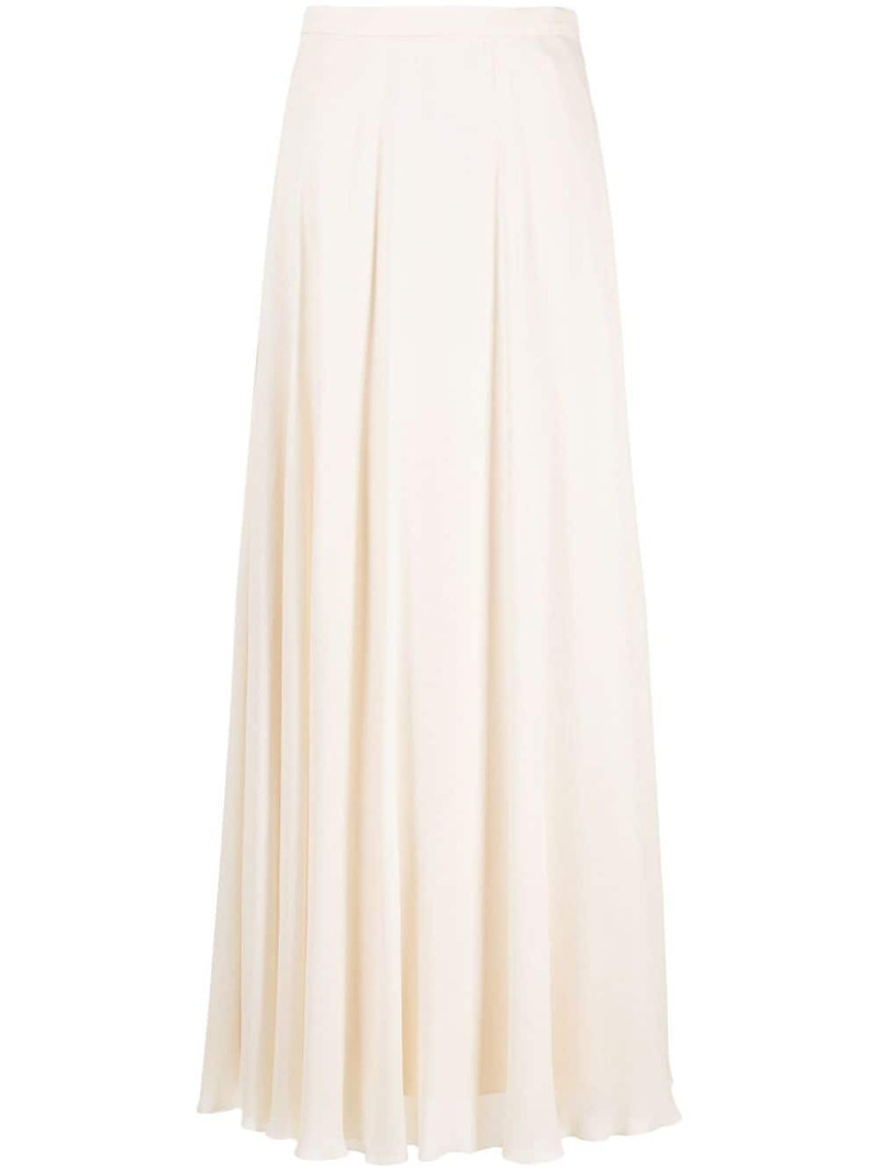 A-line crepe maxi skirt 1