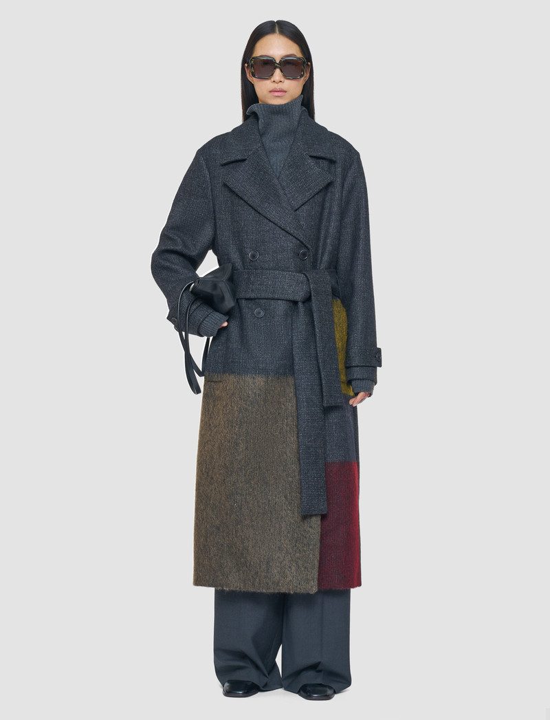 JOSEPH Merton Overlay Wool Coat outlook