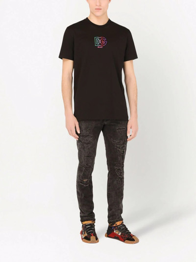 Dolce & Gabbana logo-embroidered T-shirt outlook