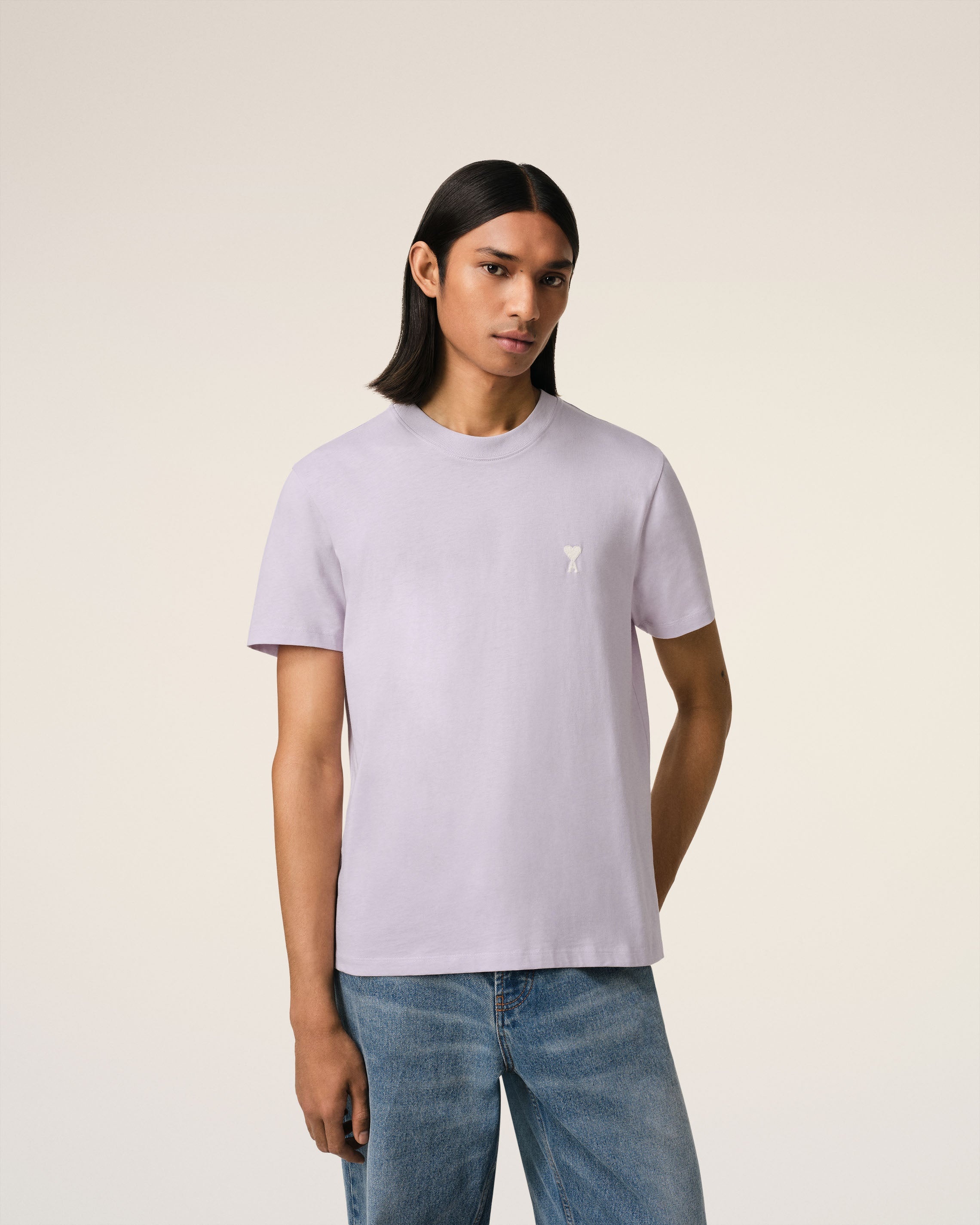 PURPLE COTTON AMI DE COEUR T-SHIRT - 3