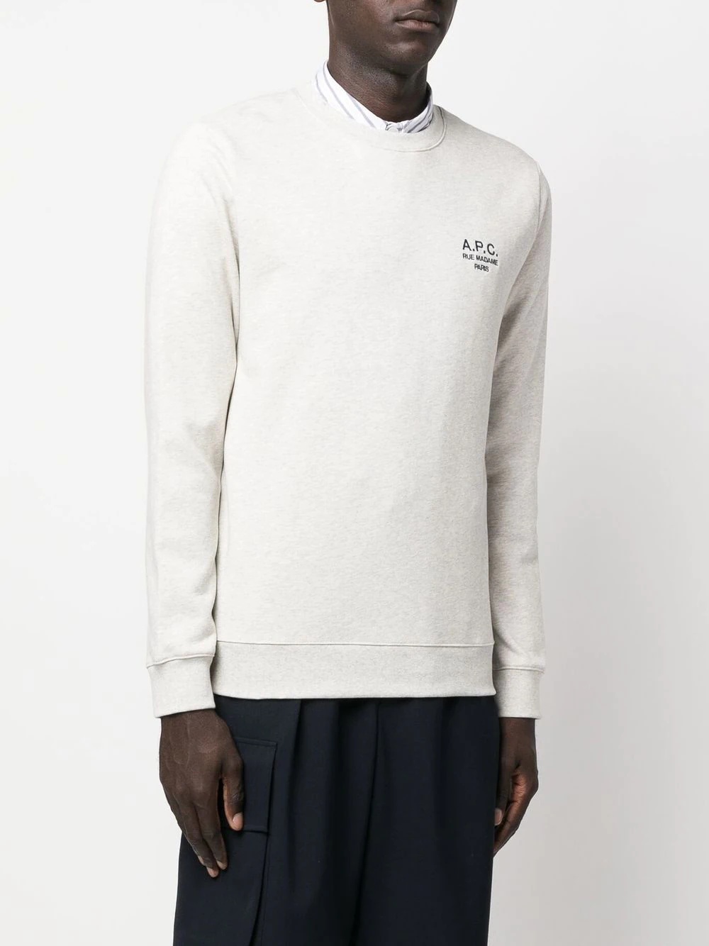 logo-embroidered crew-neck sweatshirt - 3