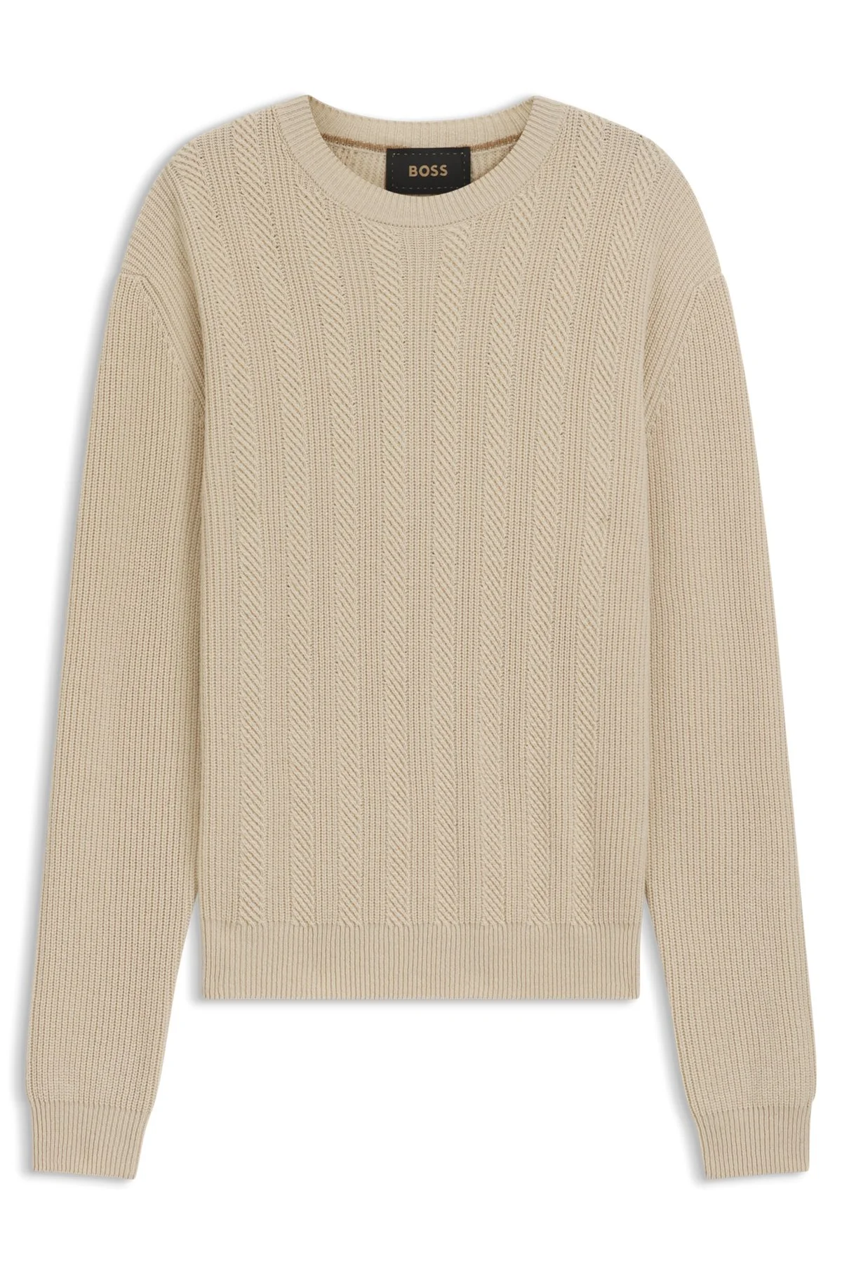 WOOL-CASHMERE SWEATER WITH MIXED STRUCTURES - 1