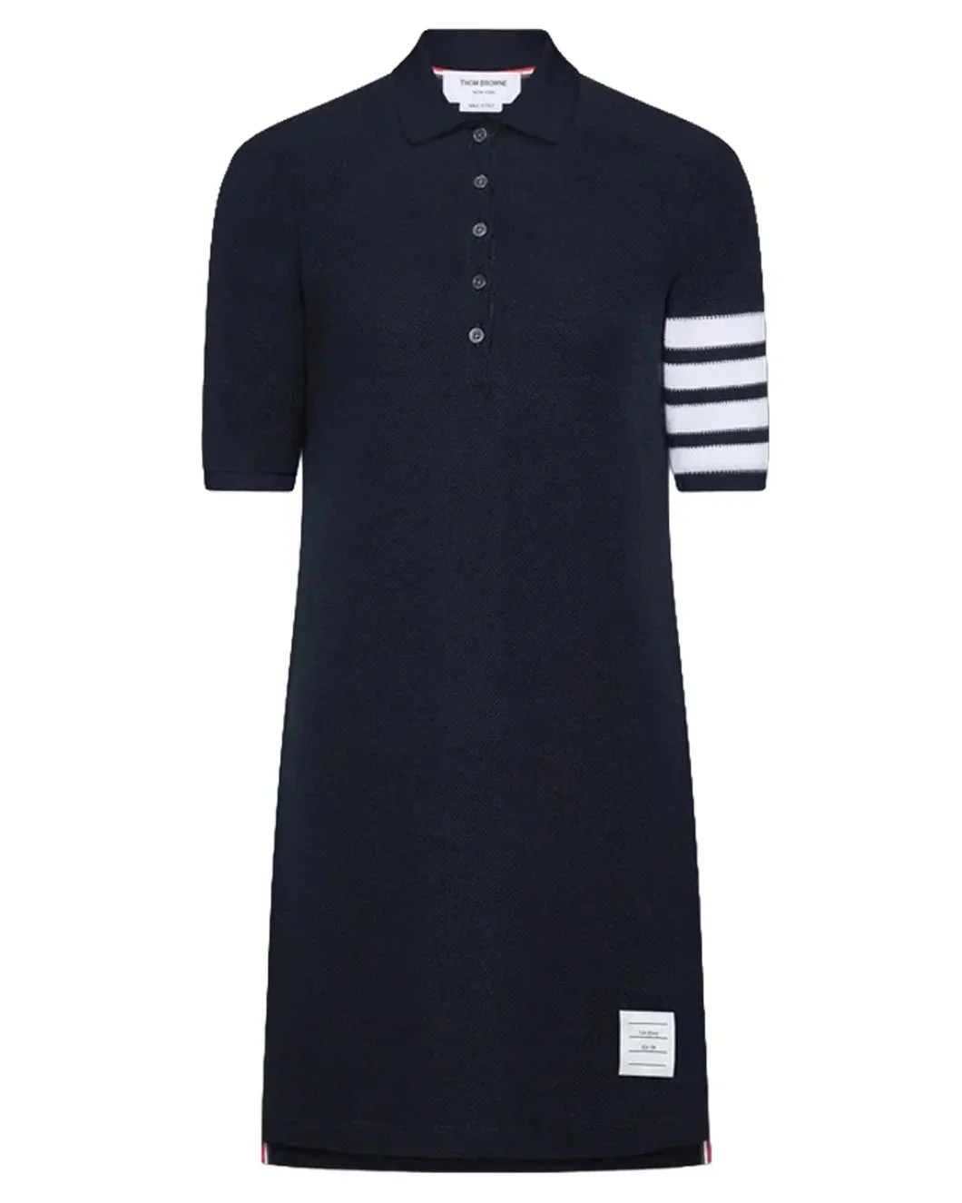 TEXTURED PIQUE 4-BAR POLO DRESS - 1