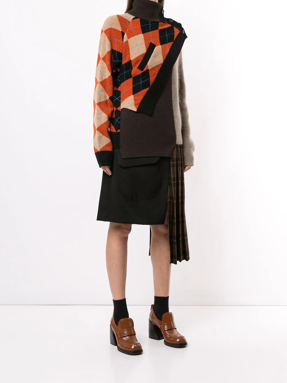 geometric-pattern asymmetric jumper  - 3