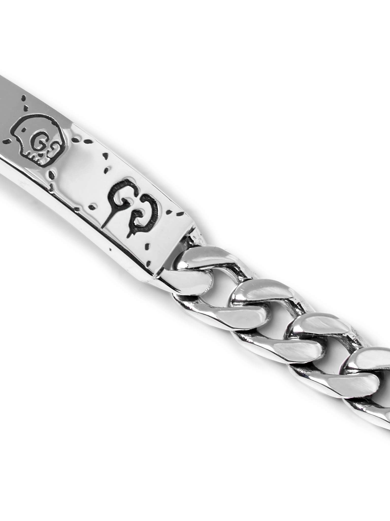 Ghost Engraved Sterling Silver ID Bracelet - 4