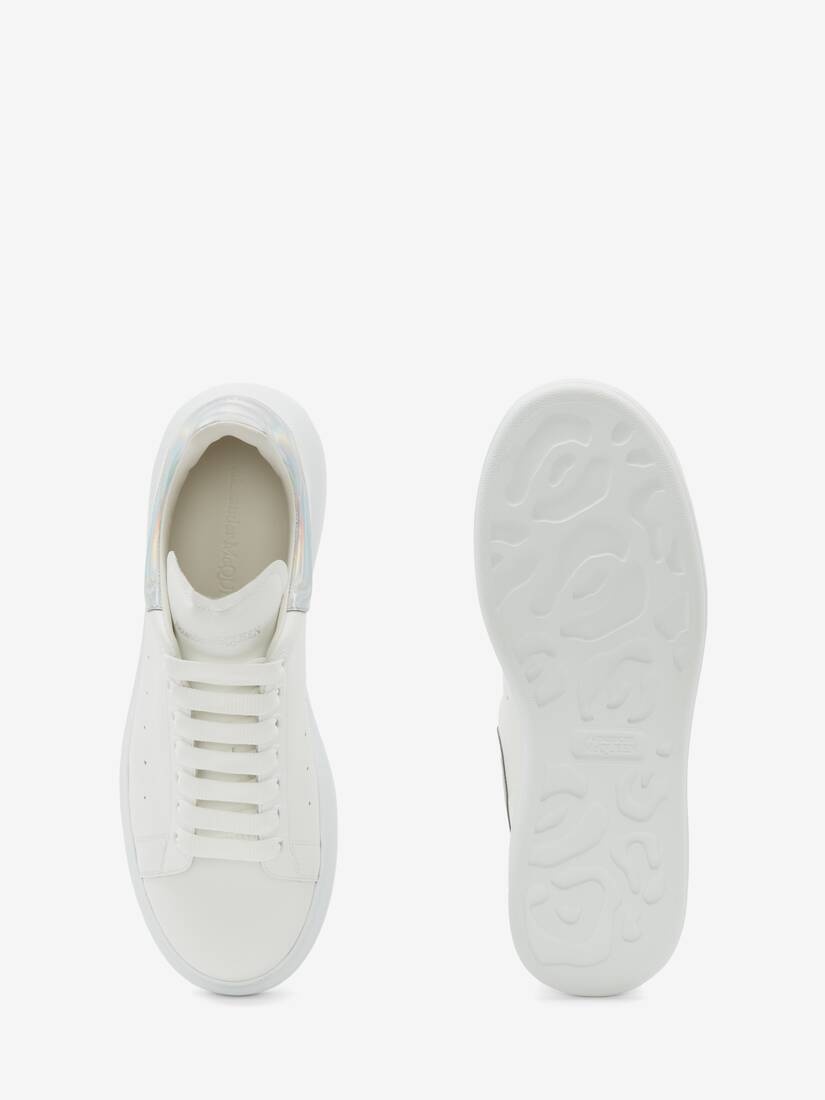Oversized Sneaker in White/silver - 4