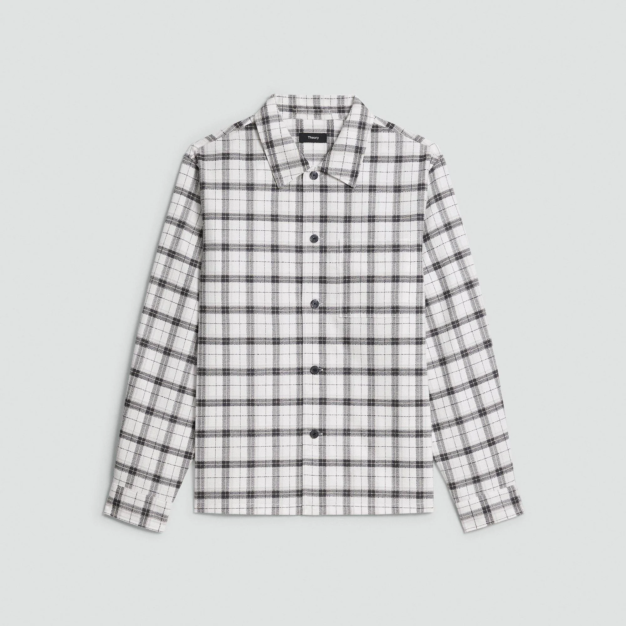 Button-Up Shirt in Checked Cotton - 1