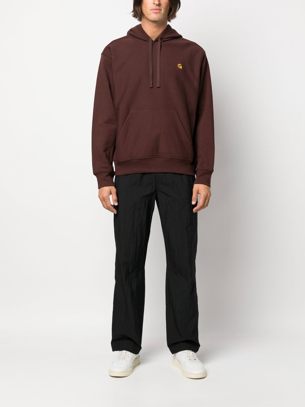 embroidered logo hoodie - 2