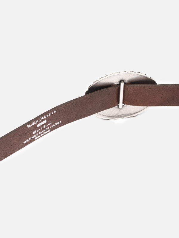 Western Concho Silver Belt Dark Brown - 7