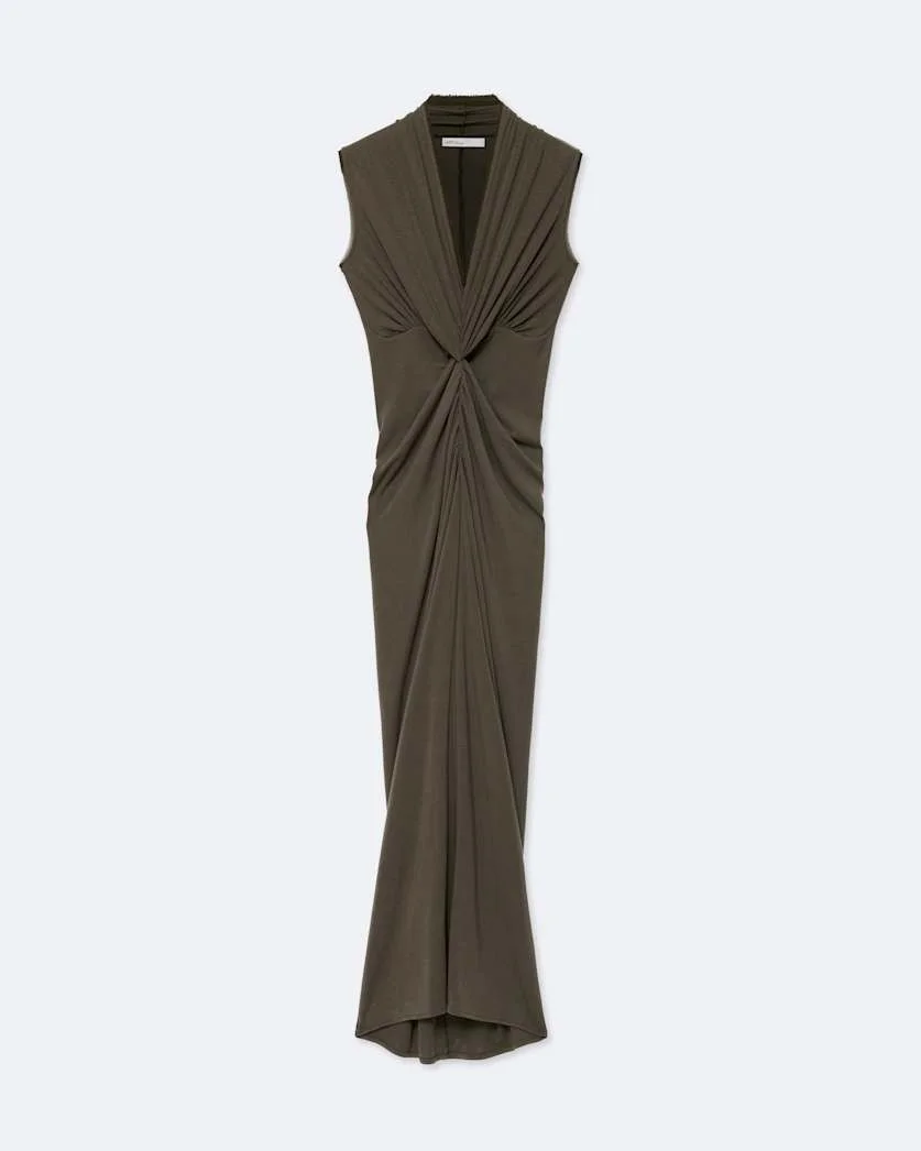 DARIYA DRAPED JERSEY MAXI DRESS - 1