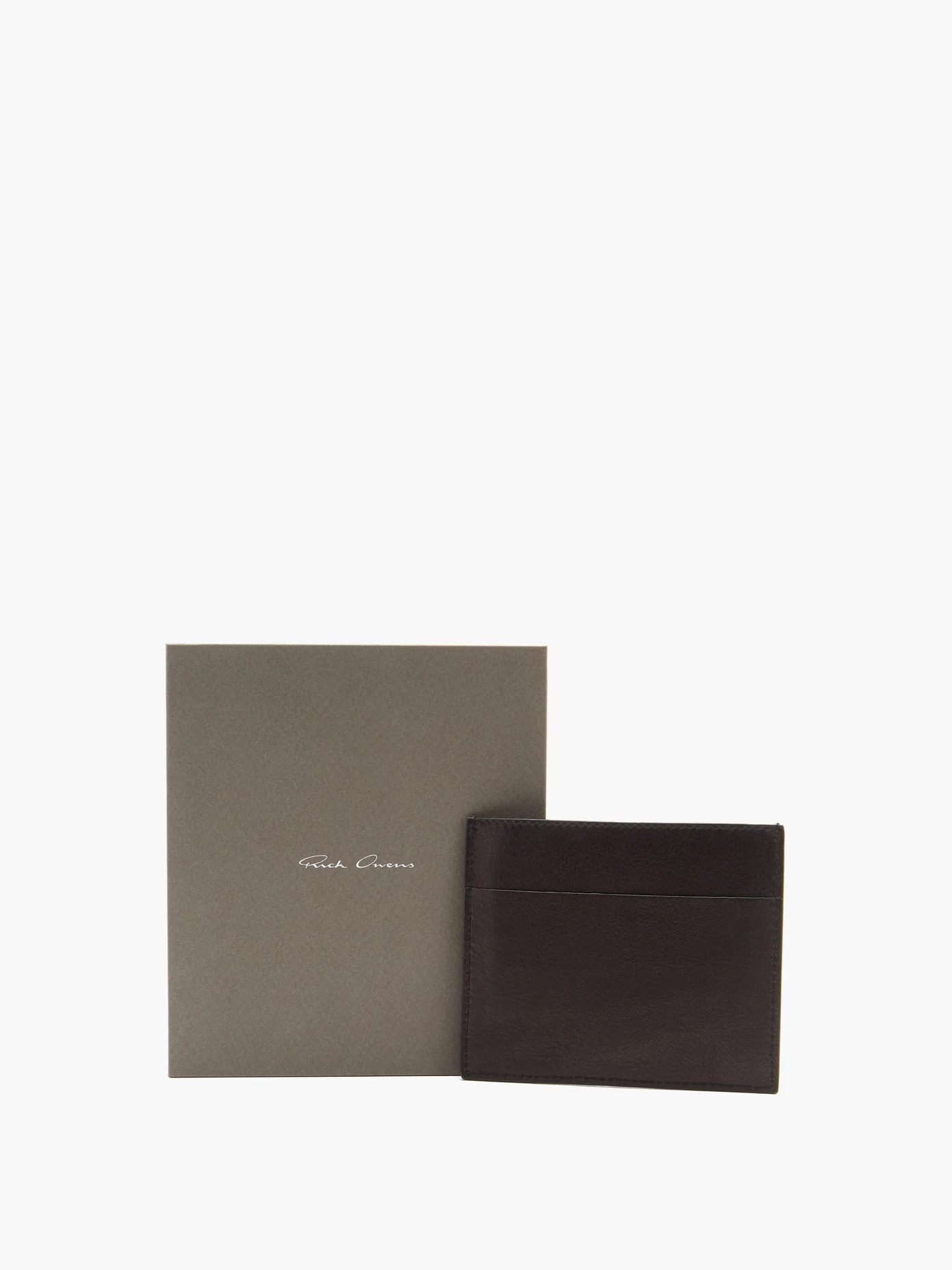 Logo-debossed leather cardholder - 5