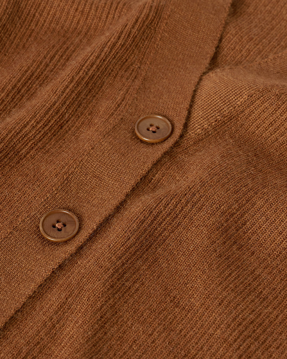 Superfine Cashmere Camel Cardigan - 6