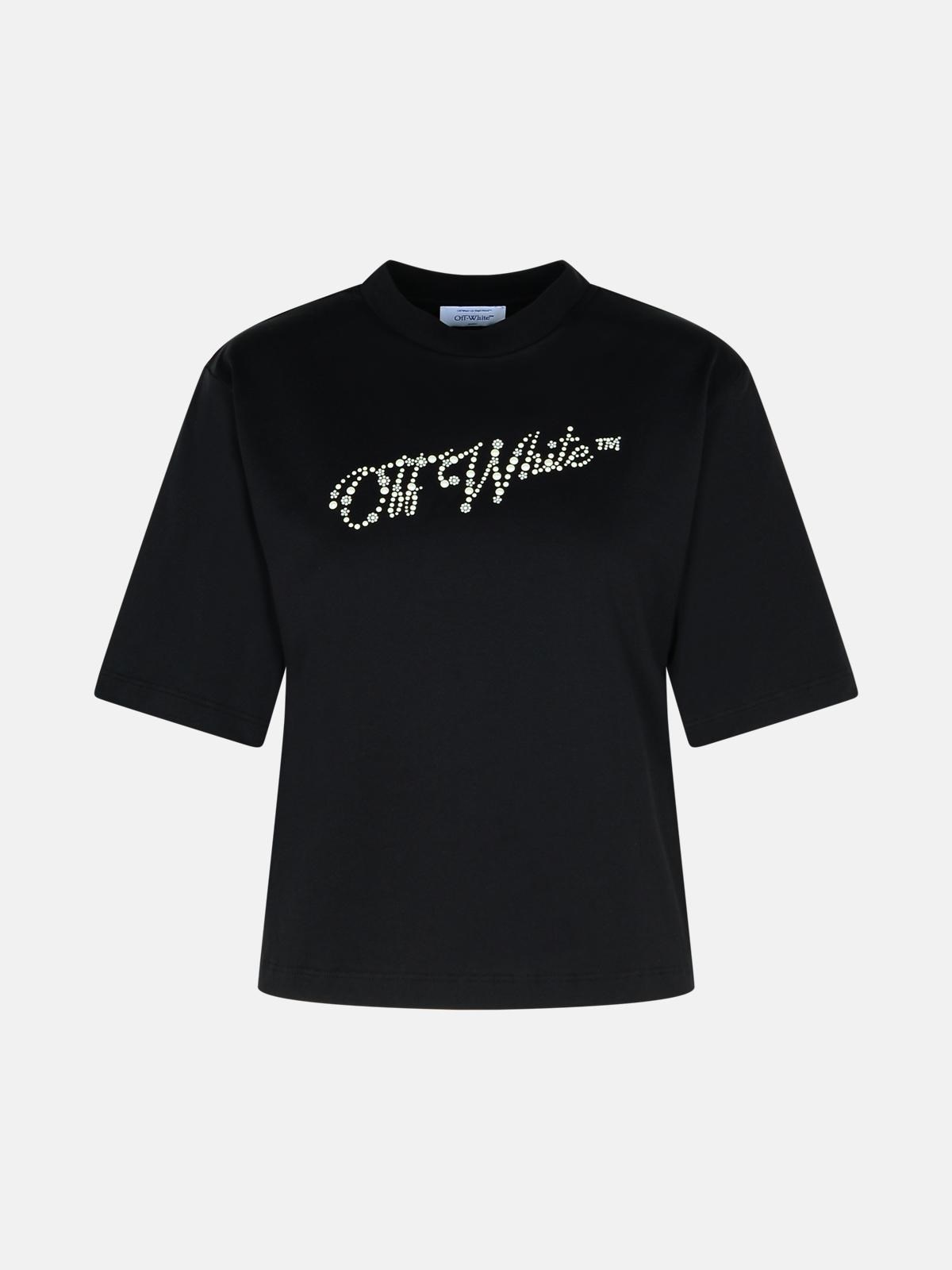 BLACK COTTON T-SHIRT - 1