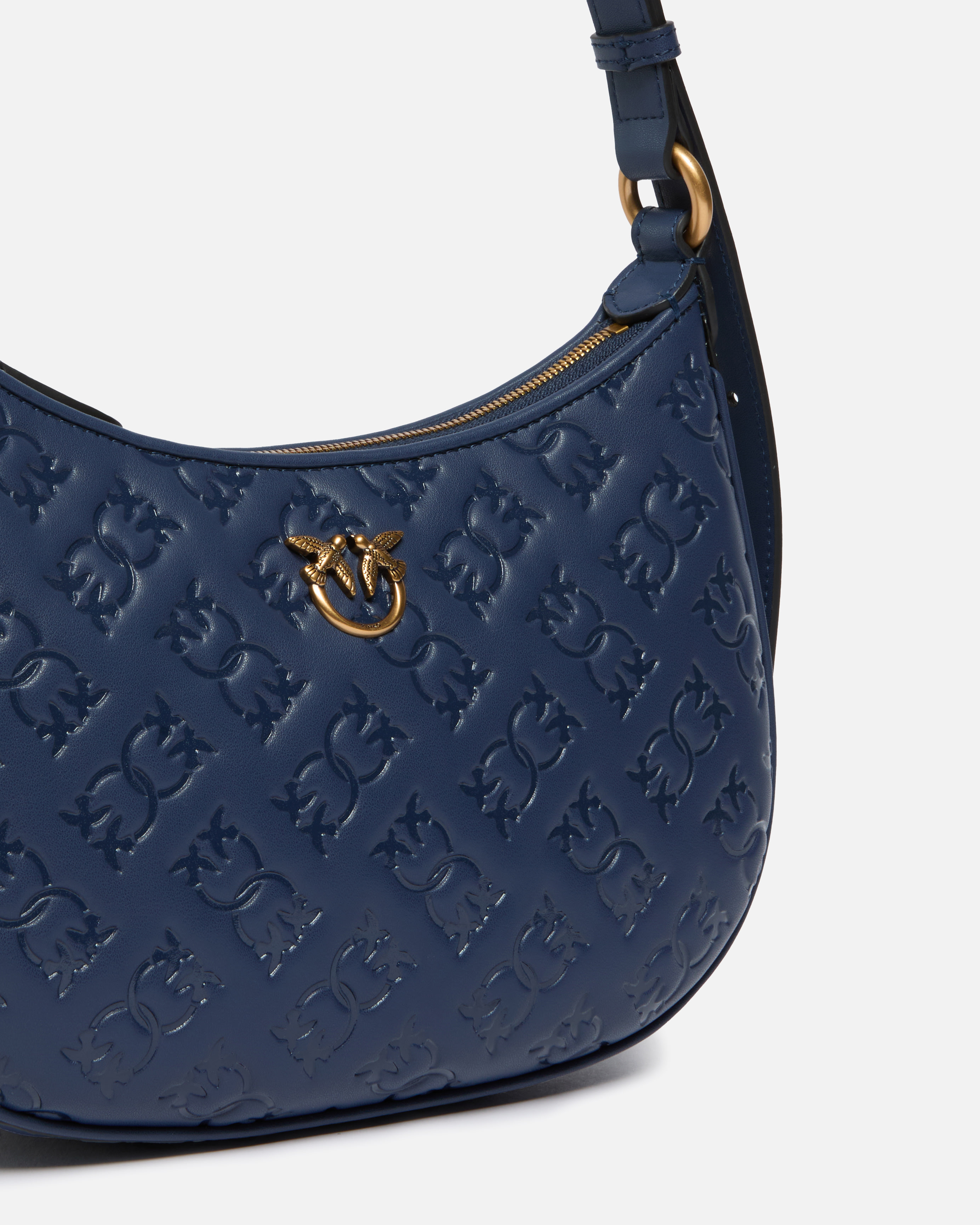 SMALL HALF MOON SHOULDER BAG WITH LOVE BIRDS LOGO - 3