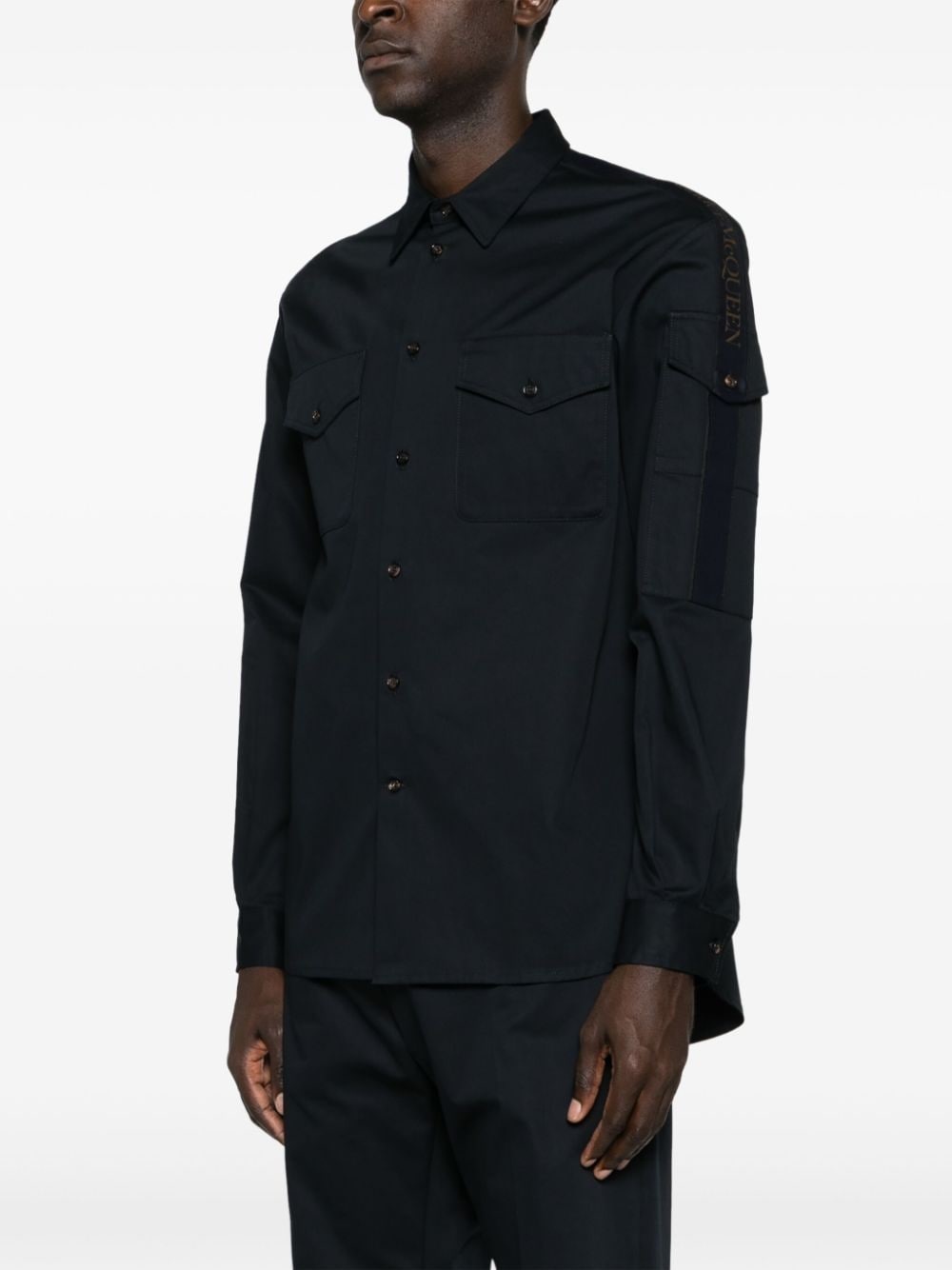 Tシャツ・カットソー alexander mcqueen Midnight blue oxford shirt Alexander McQueen Midnight blue oxford shirt - Blue | Wanan