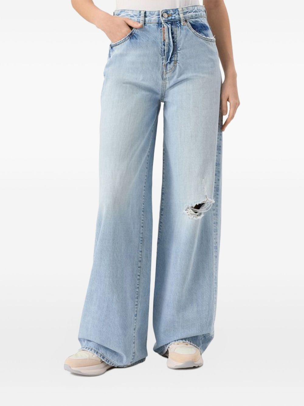 ripped-detail jeans - 2