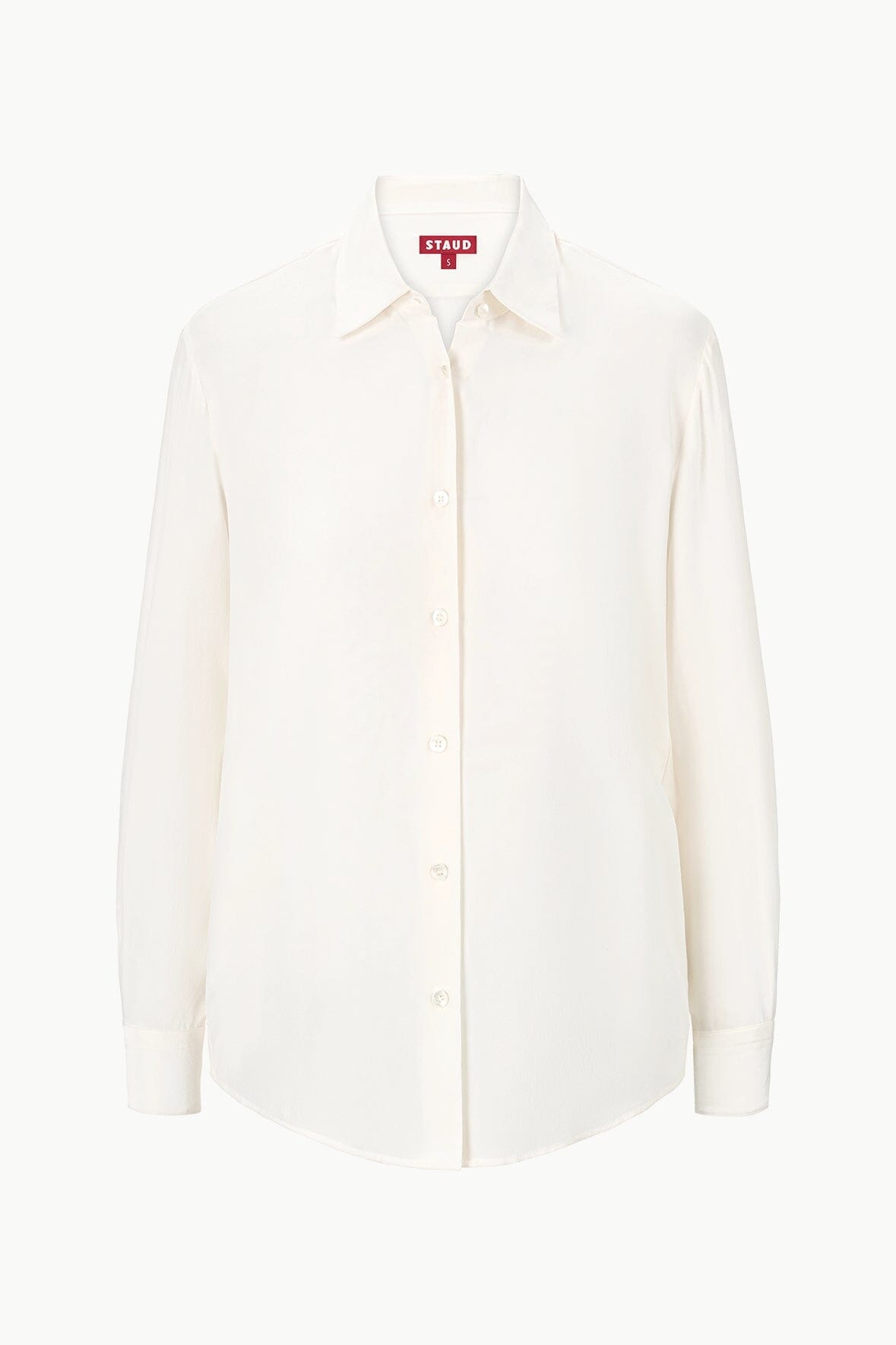 STAUD ROXBURY SILK SHIRT IVORY - 1