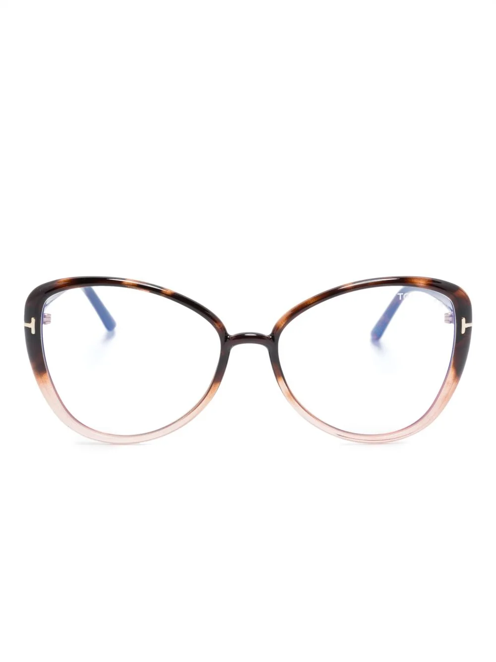 two-tone cat-eye frame glasses - 1