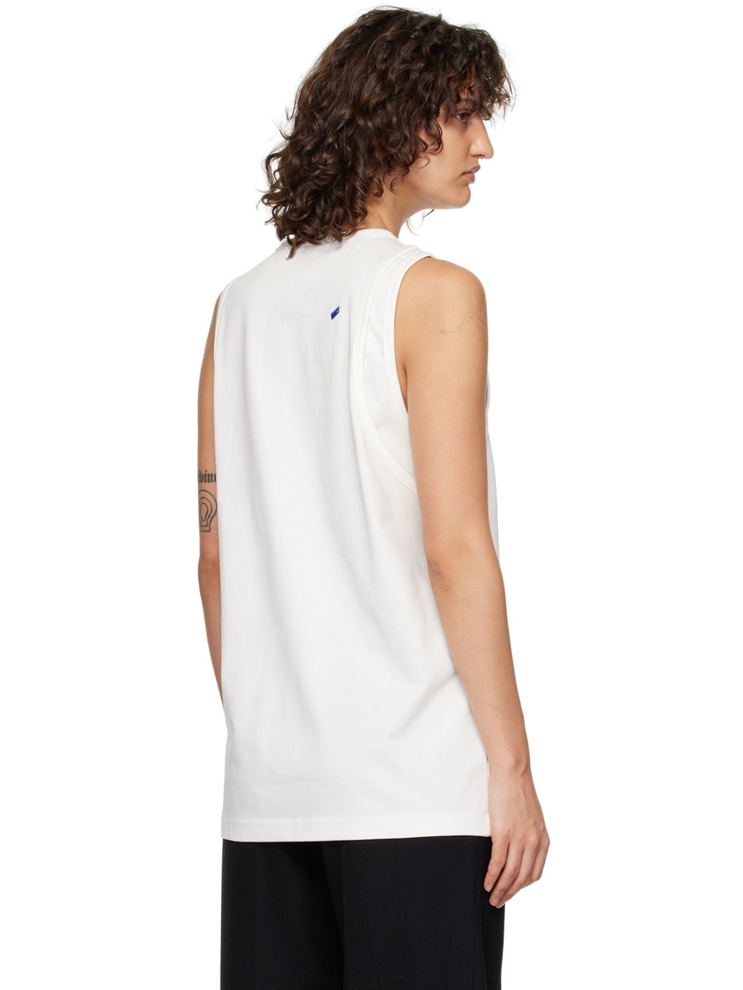 White Layered Tank Top - 3