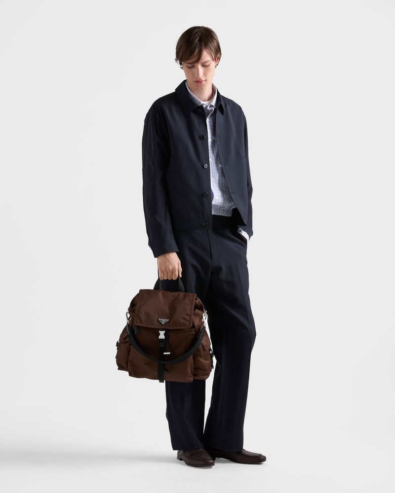 Prada Prada Explore Re-Nylon and leather backpack outlook