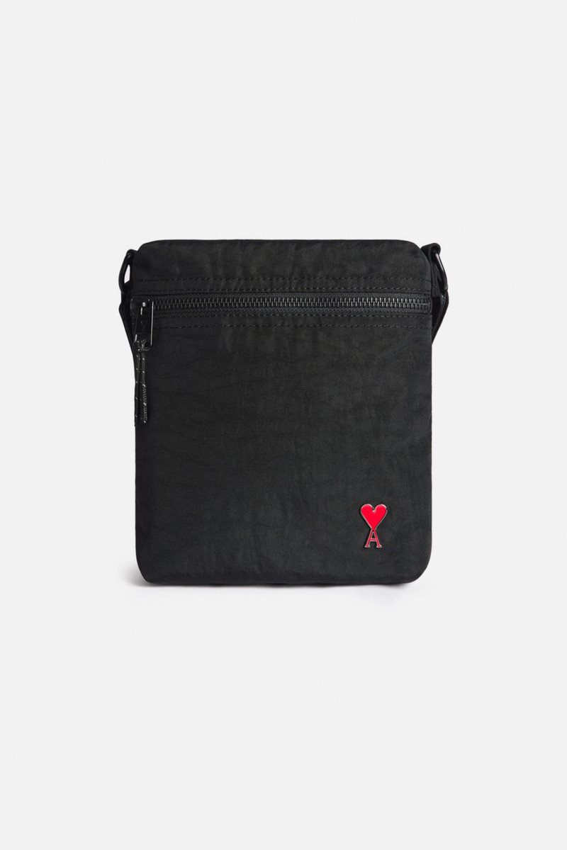 AMI Paris Crossbody Pocket Bag With Ami De Coeur Rivet outlook