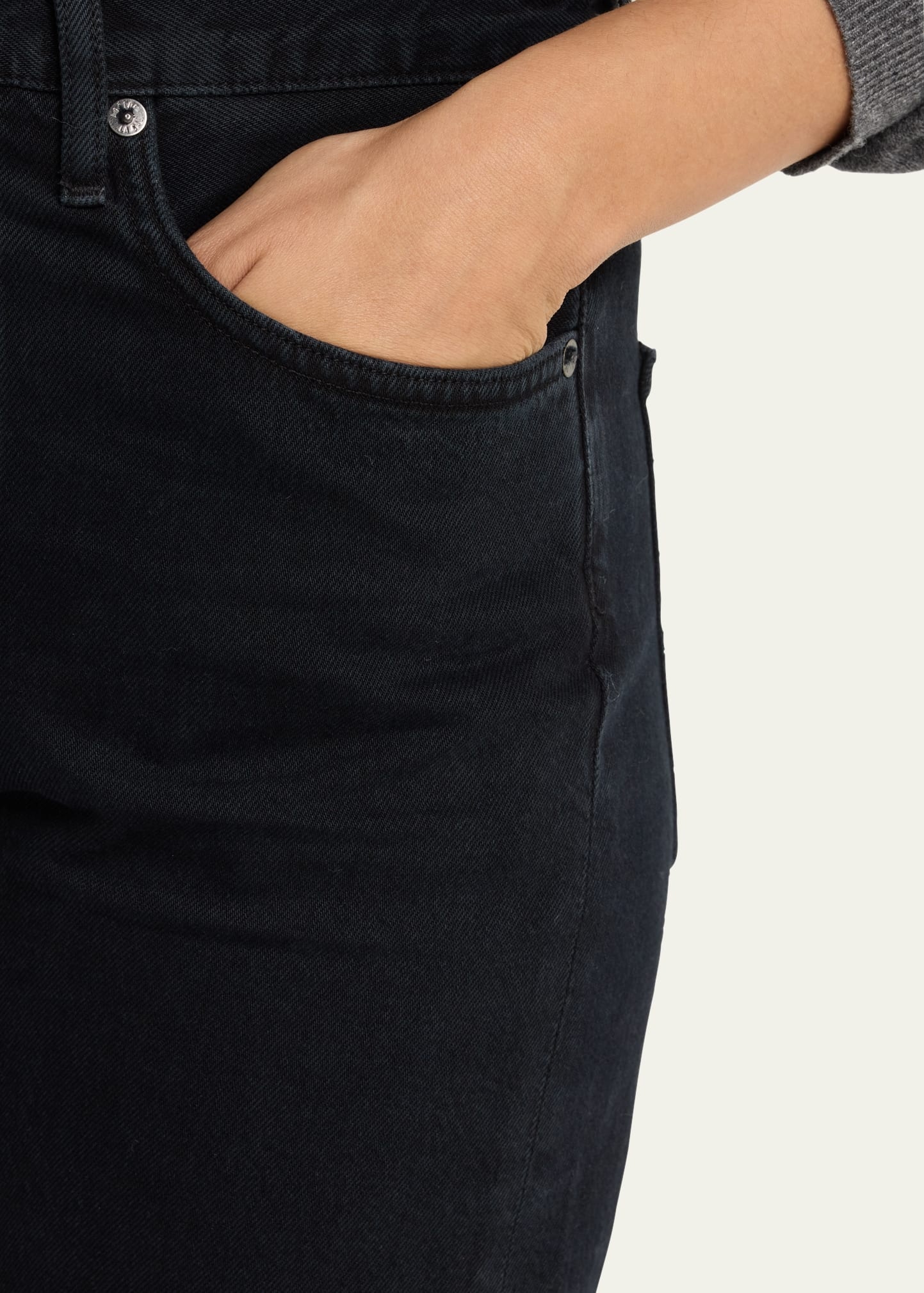 90's Pinch Waist High Rise Straight Jeans - 5