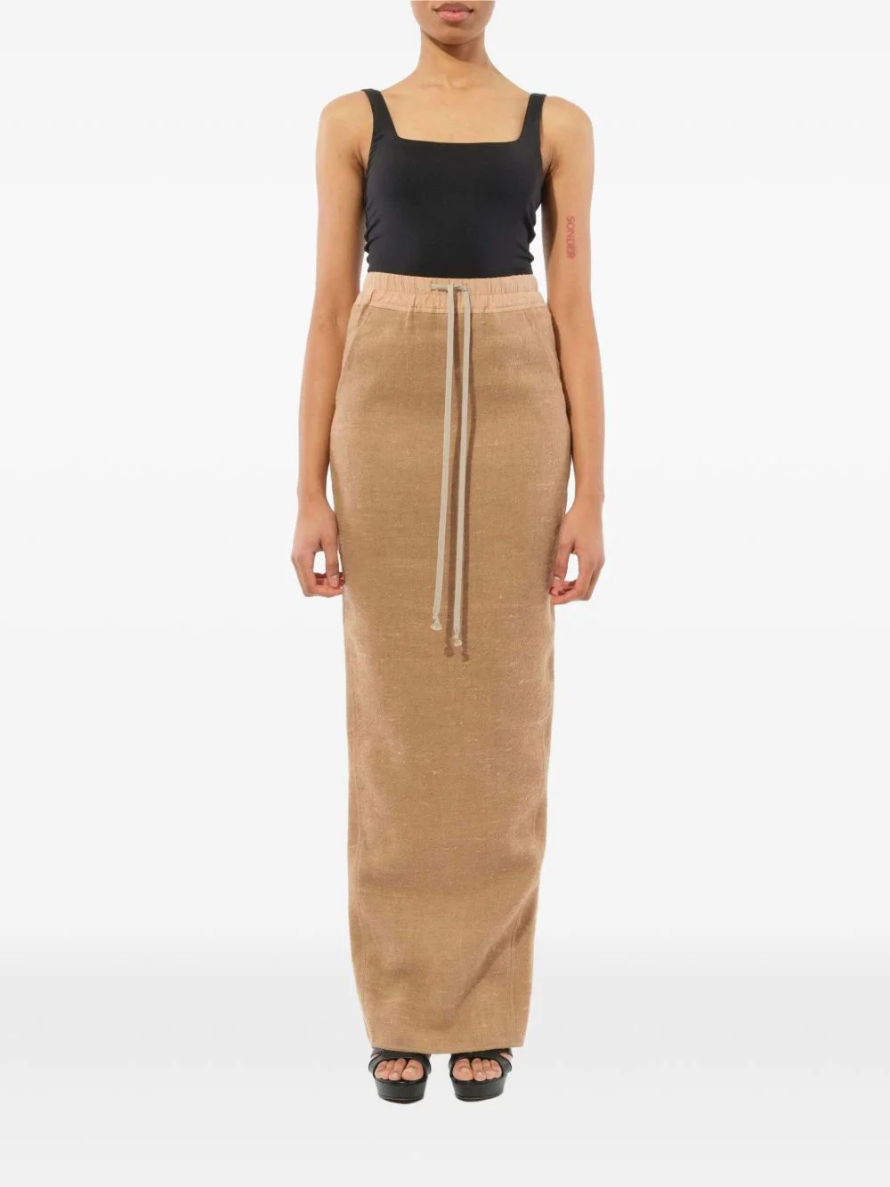 Pillar drawstring-waist skirt - 1