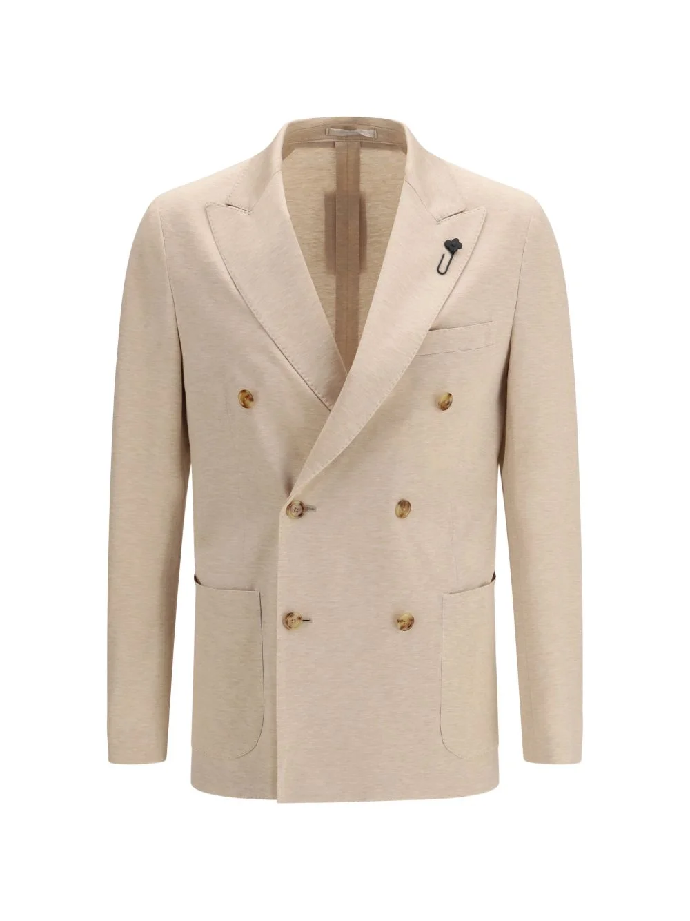double-breasted patch-pocket blazer - 1