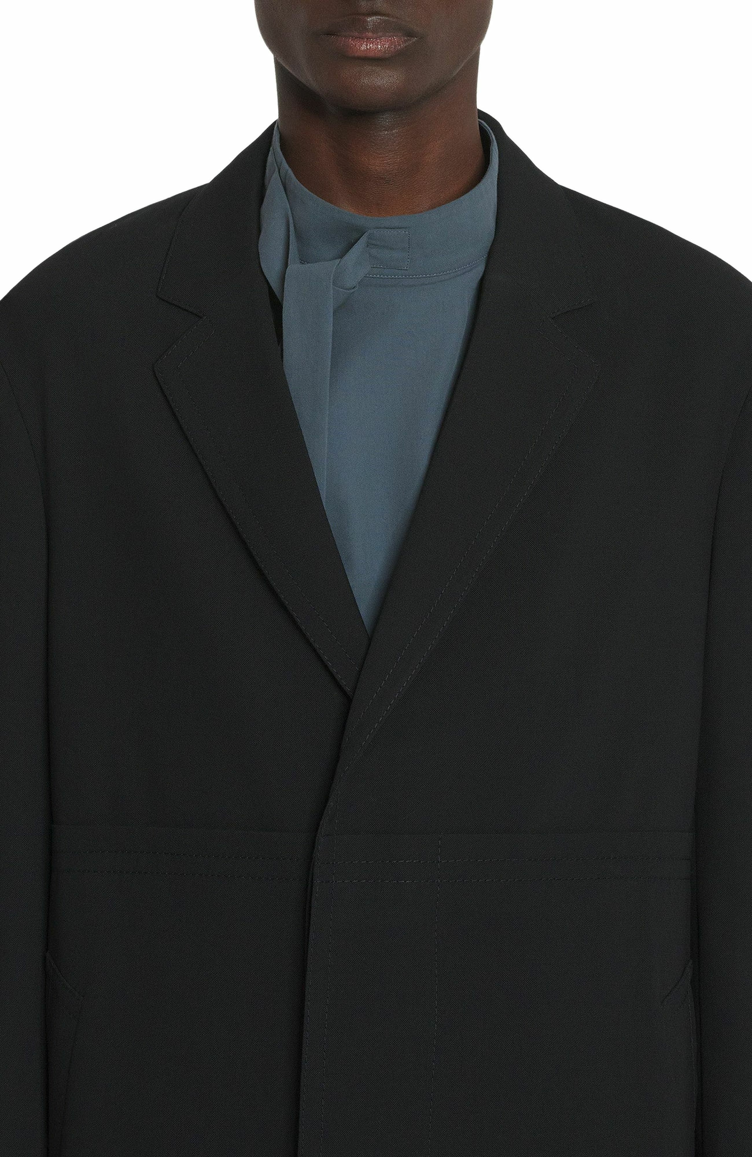 Lanvin Wool Coat in Black at Nordstrom - 4