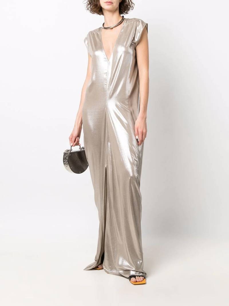 Rick Owens lobster-cut sleeveless gown outlook