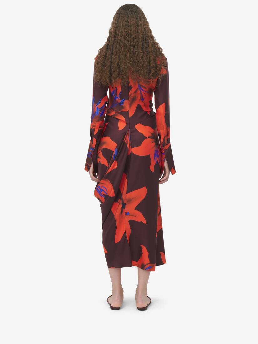 Fire Lily Asymmetric Dress - 6