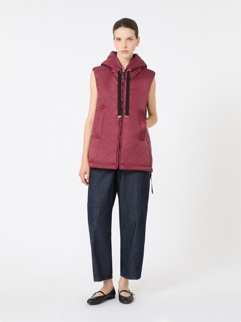 Max Mara GREENGO Padded, hooded gilet in water-repellent canvas outlook