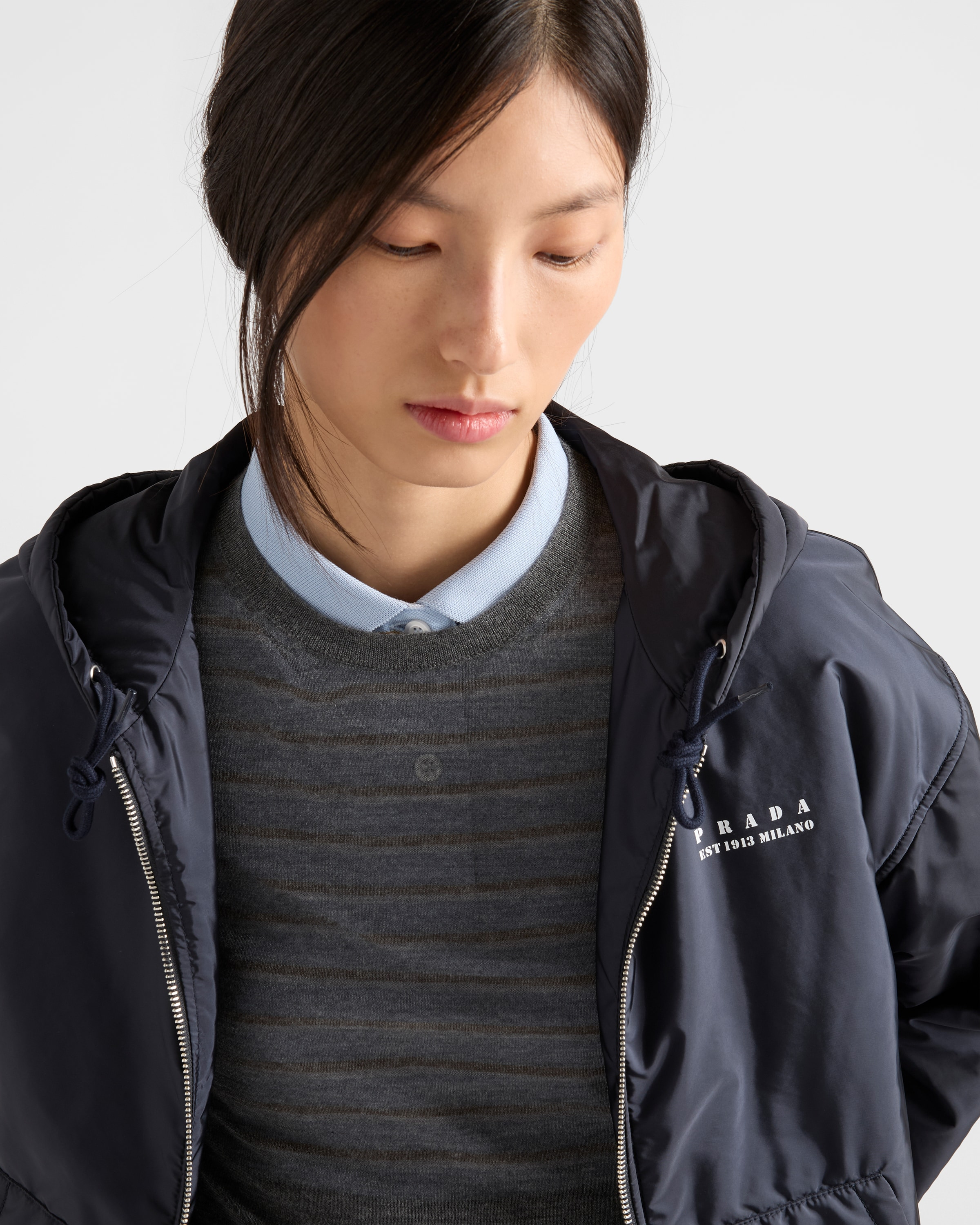 Lightweight Re-Nylon hooded blouson jacket - 3