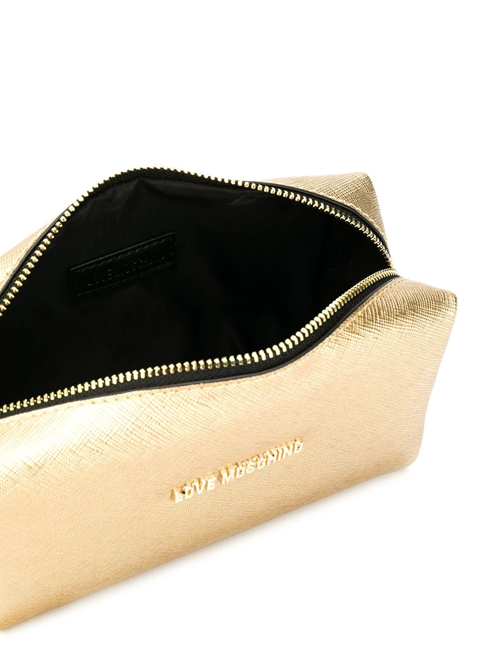 logo zipped cosmetic bag - 4