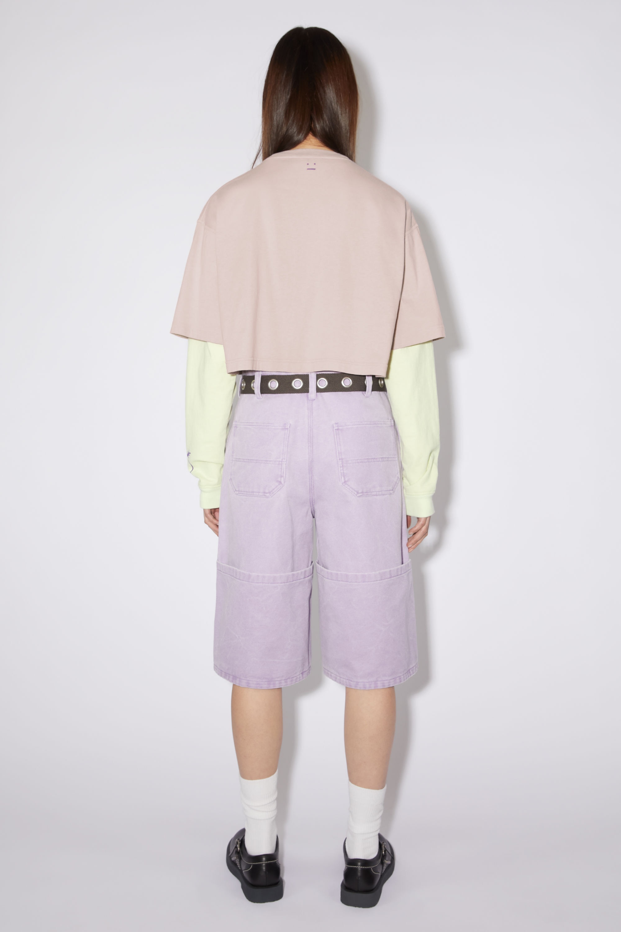 Crew neck t-shirt- Relaxed fit - Dusty beige - 3