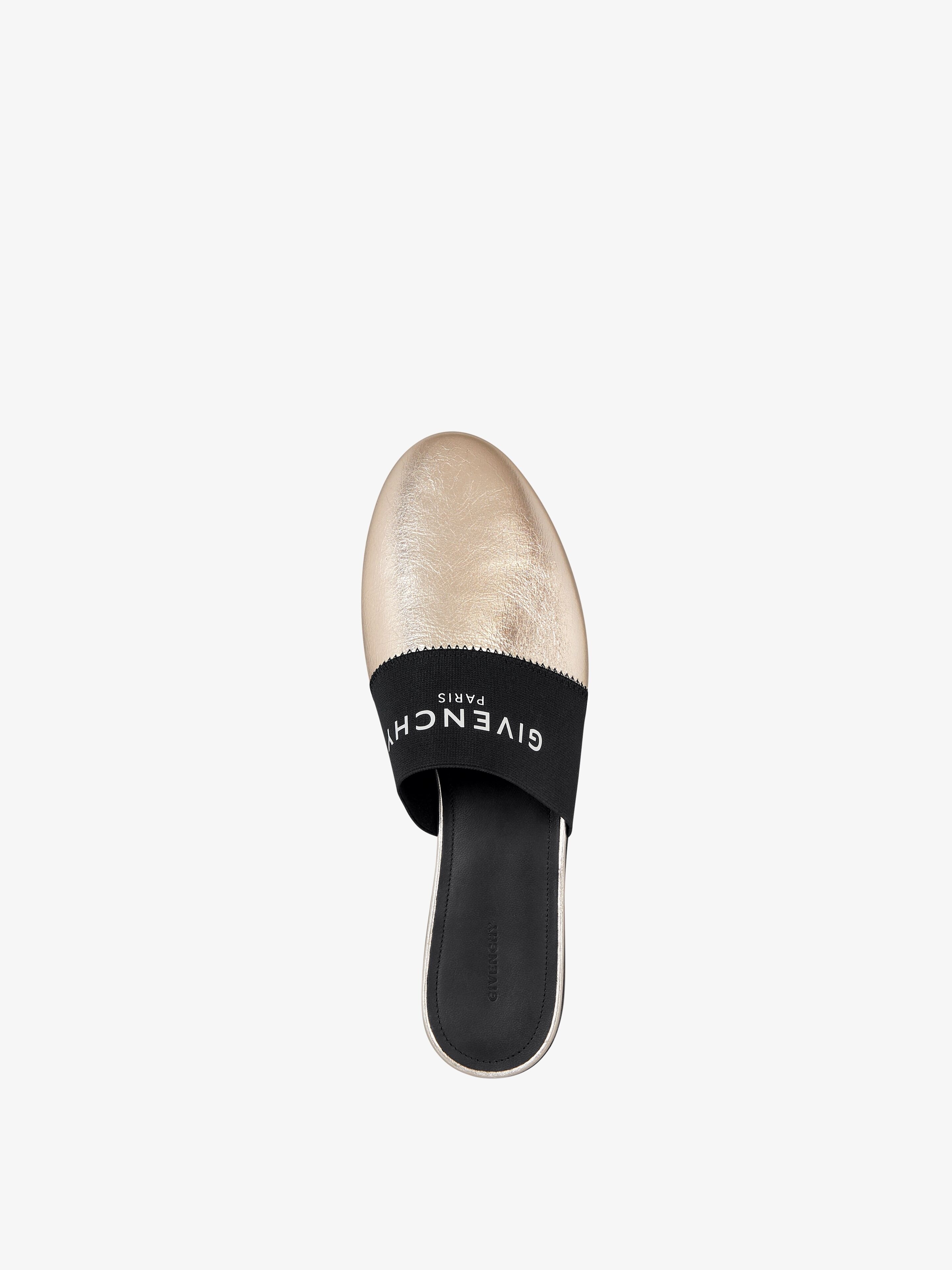 BEDFORD FLAT MULES IN LAMINATED LEATHER - 4