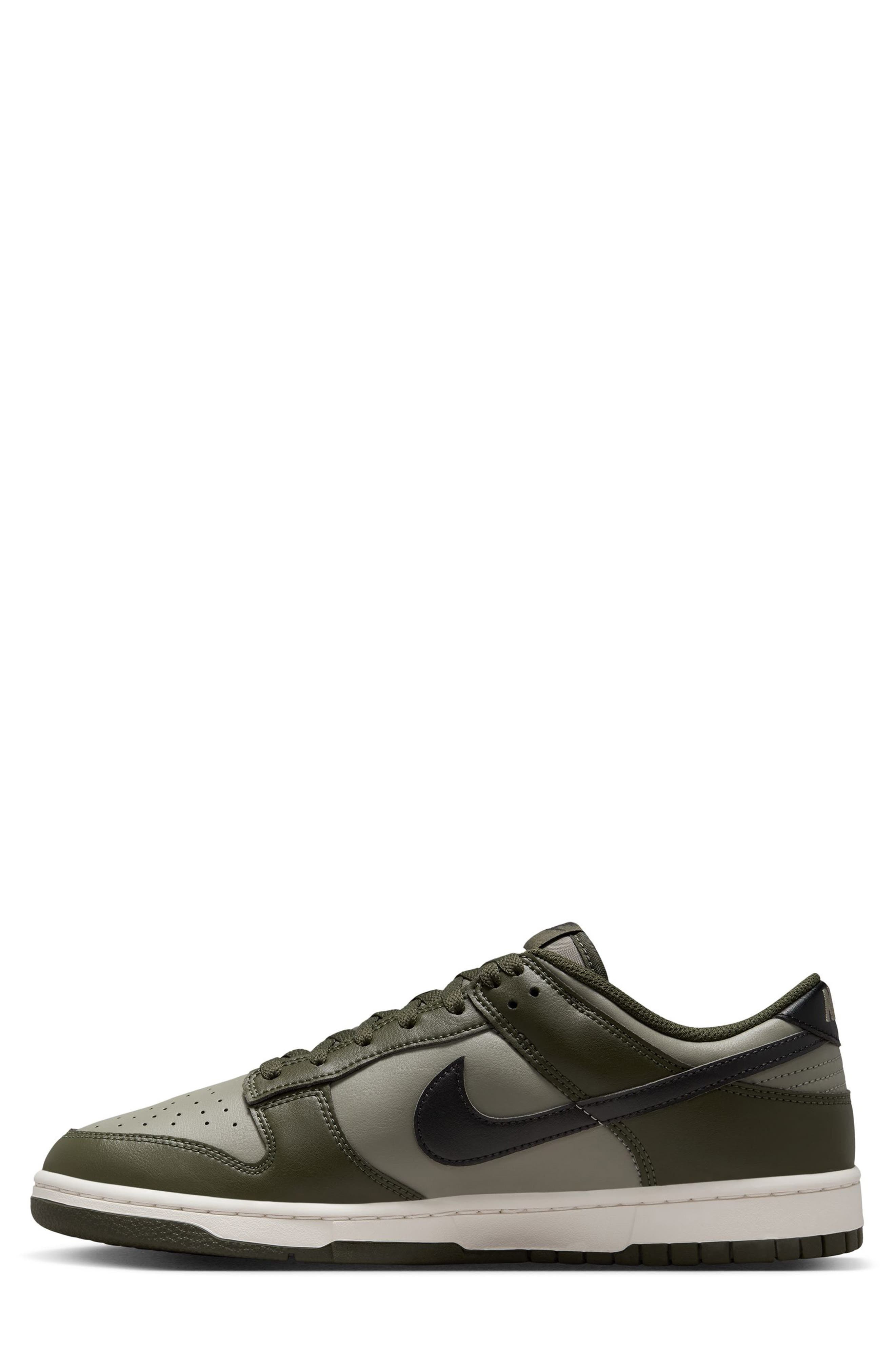 Nike Dunk Low Retro Basketball Sneaker in Light Army/Cargo Khaki at Nordstrom - 6