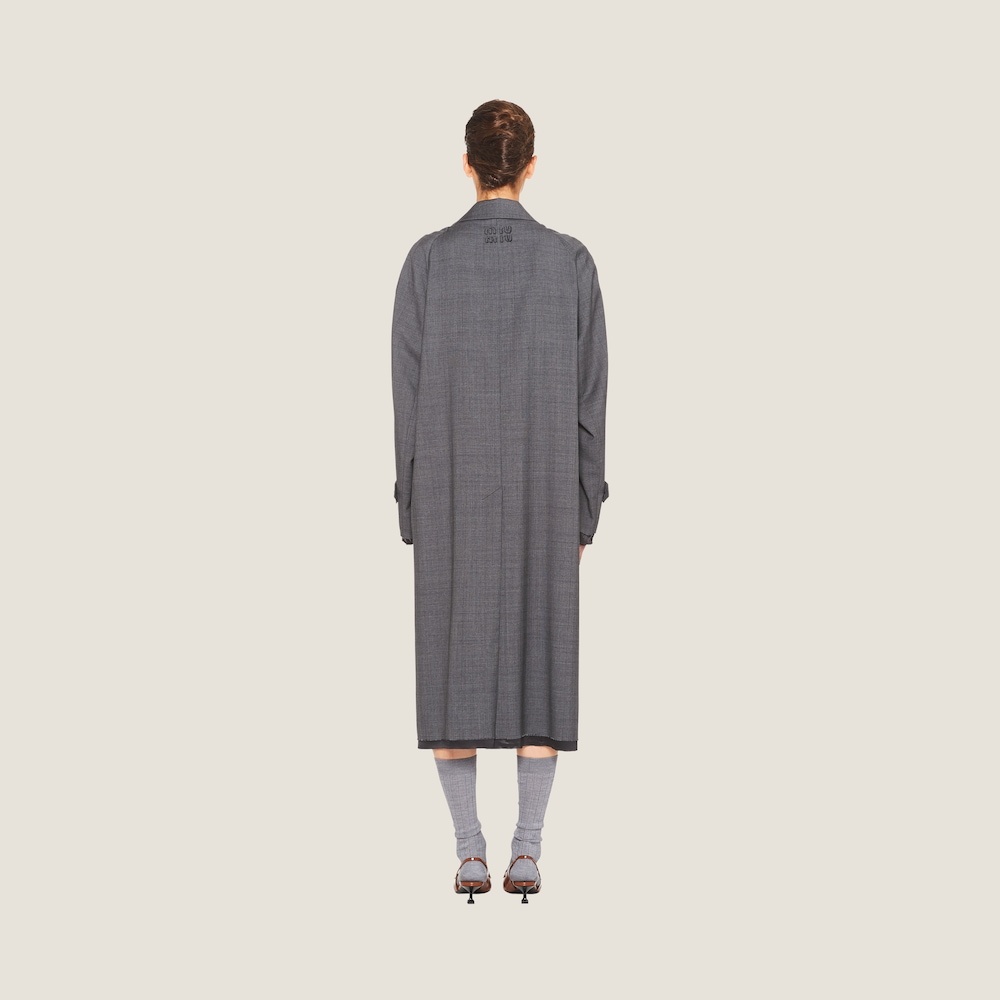 Single-breasted Prince of Wales check wool coat - 3