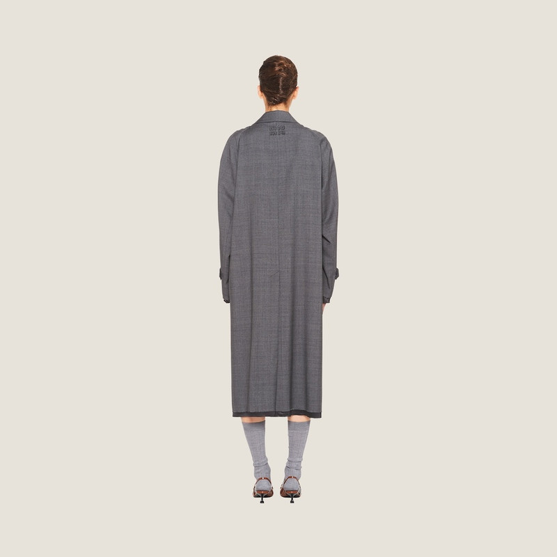 Single-breasted Prince of Wales check wool coat 3