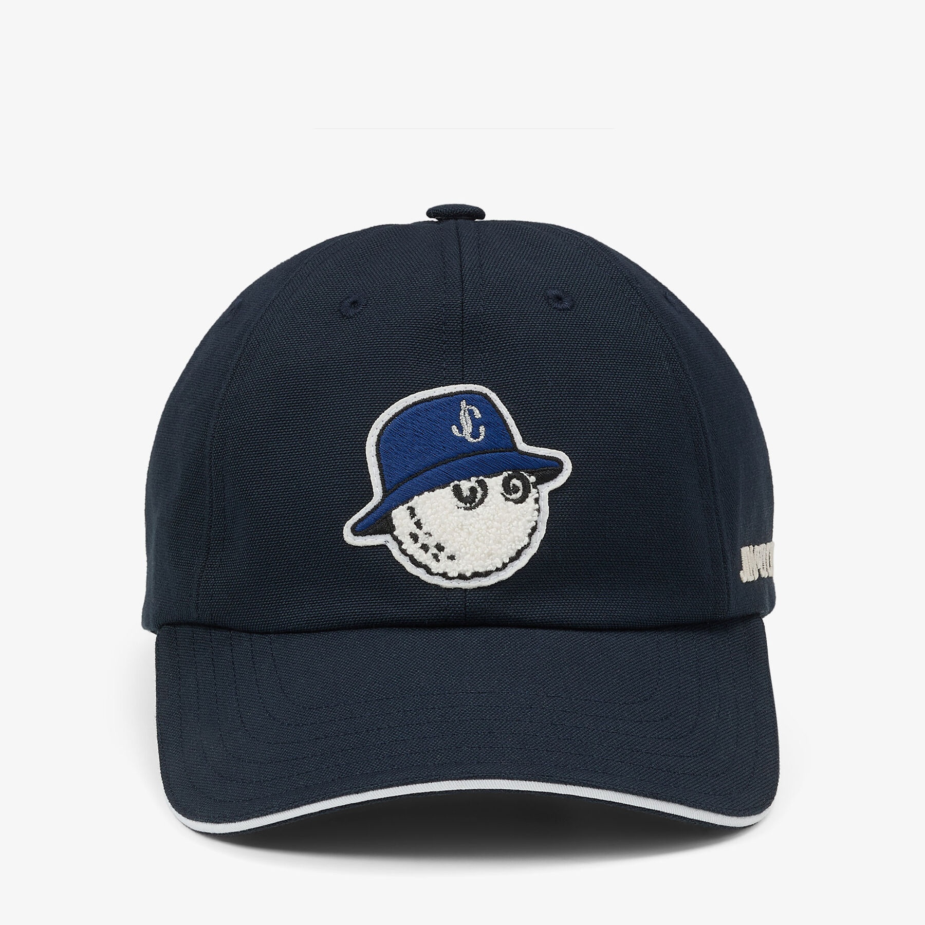 Jimmy Choo / Malbon Cap
Navy Embroidered Cotton Cap - 4