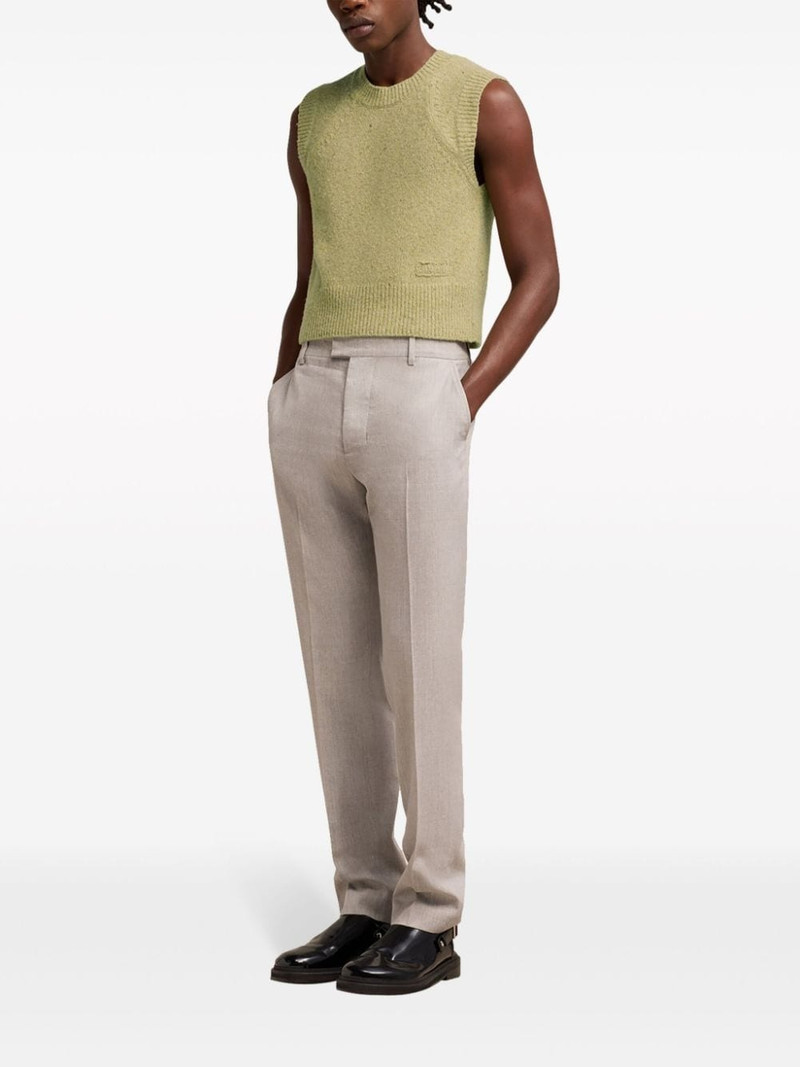 logo-embroidered knitted vest 3