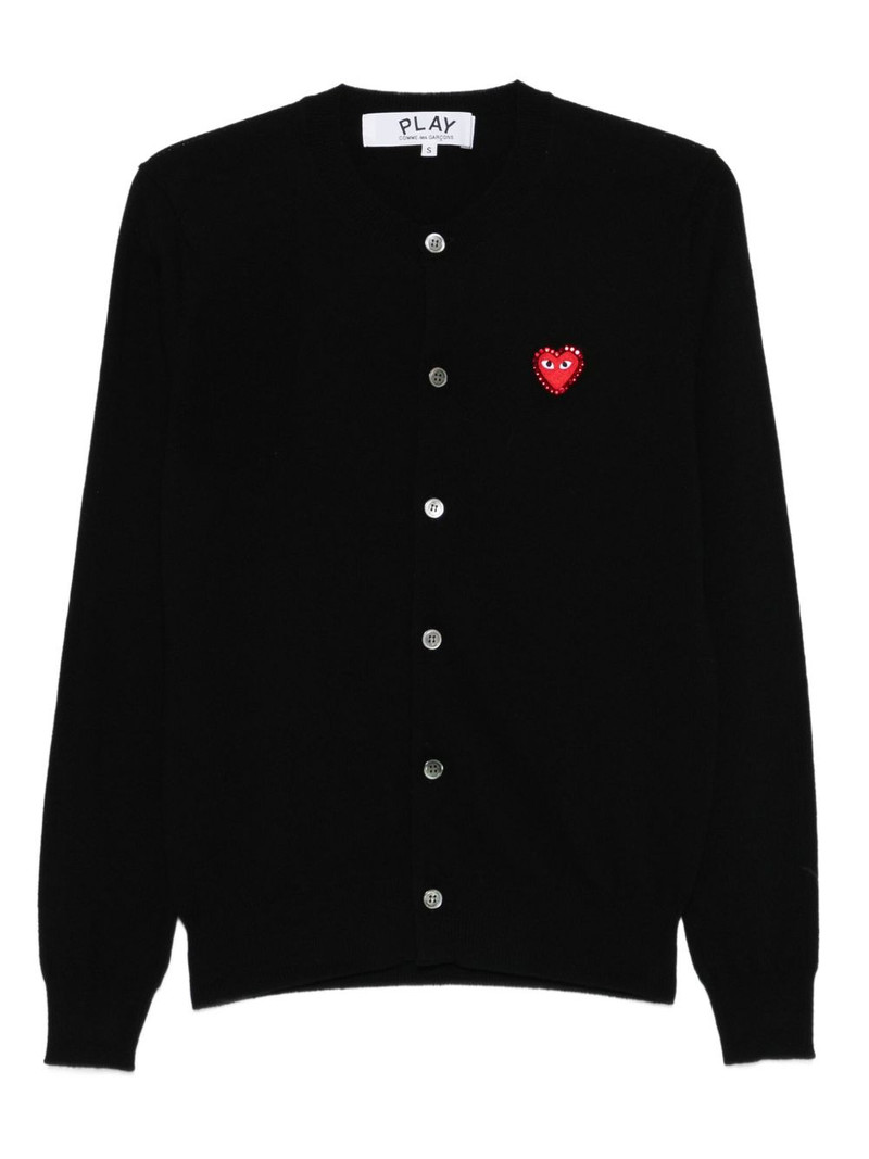 heart-logo cardigan 1