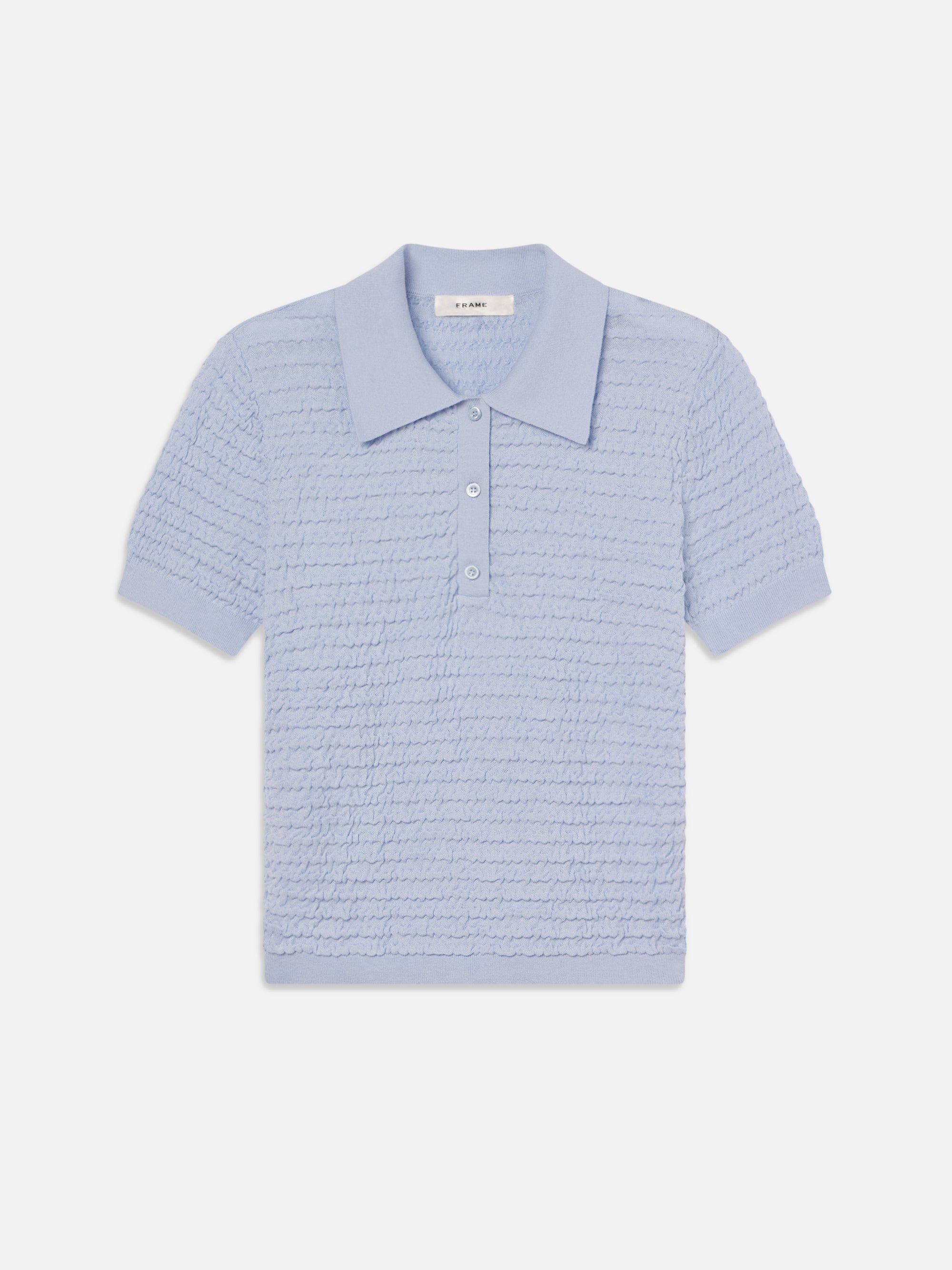 The Smocked Polo in Light Chambray - 1