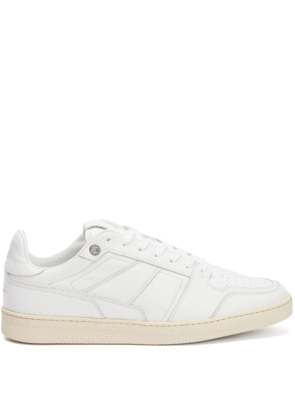 low-top leather sneakers - 1