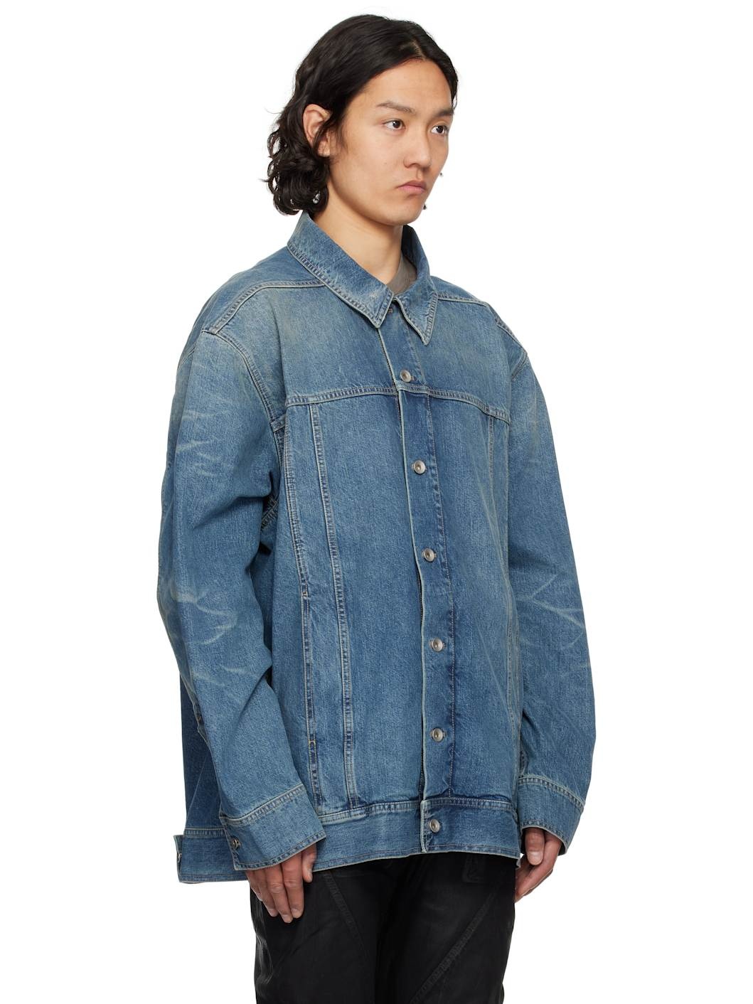 Indigo Hollywood Jumbo Worker Denim Jacket - 2