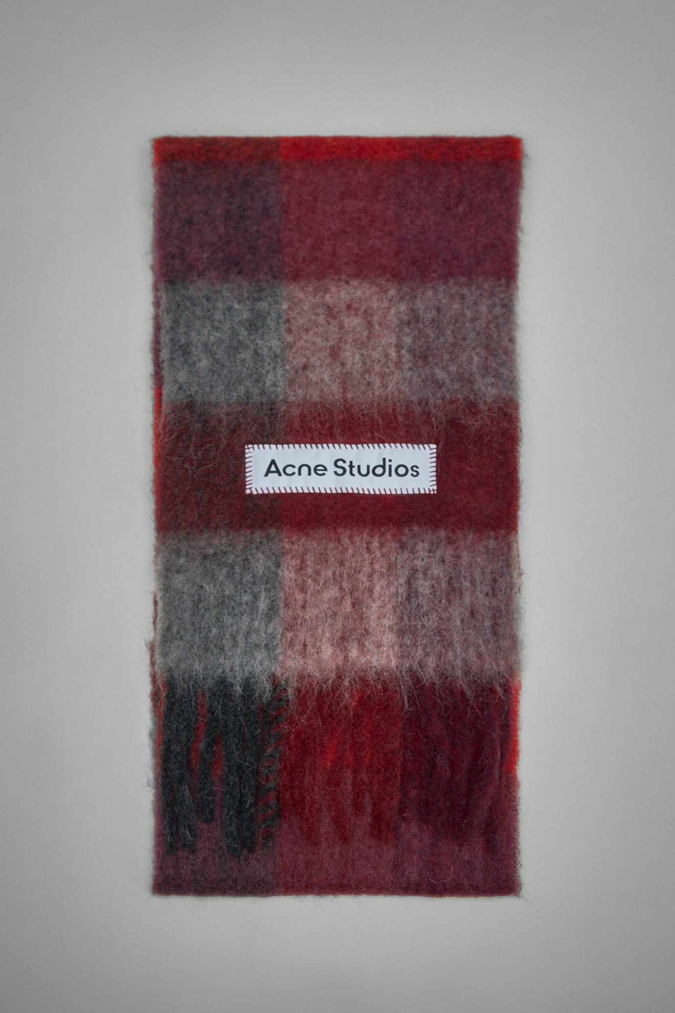 Mohair Checked Scarf - 1