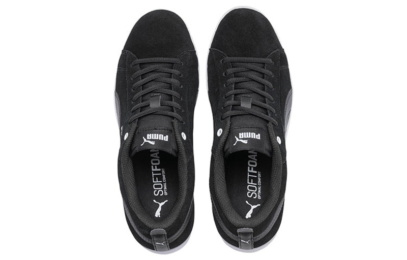 (WMNS) PUMA Smash v2 SD Black/White Low Casual Board Shoes 365313-01 4