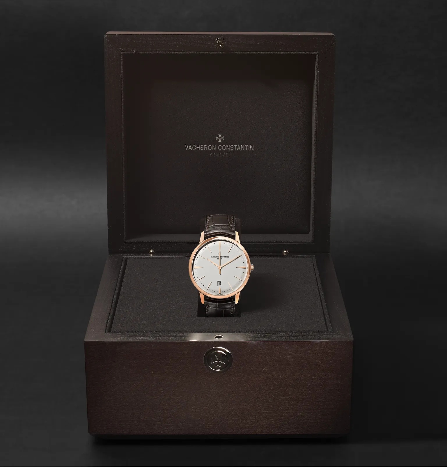 Patrimony Automatic 40mm 18-Karat Pink Gold and Alligator Watch, Ref. No. 85180/000R-9248 - 9