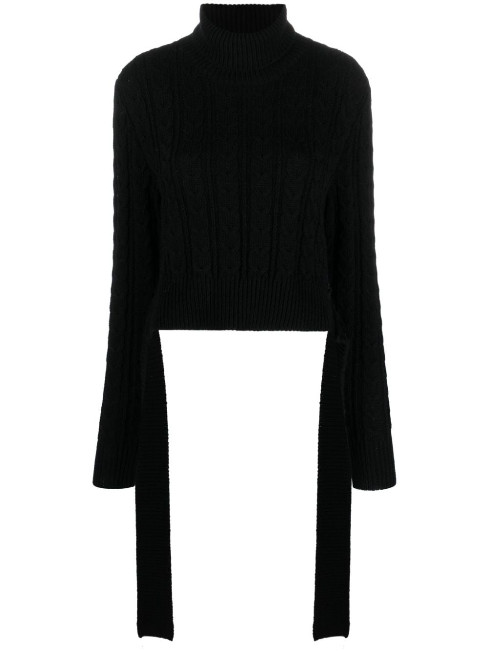 cable-knit roll-neck jumper - 1