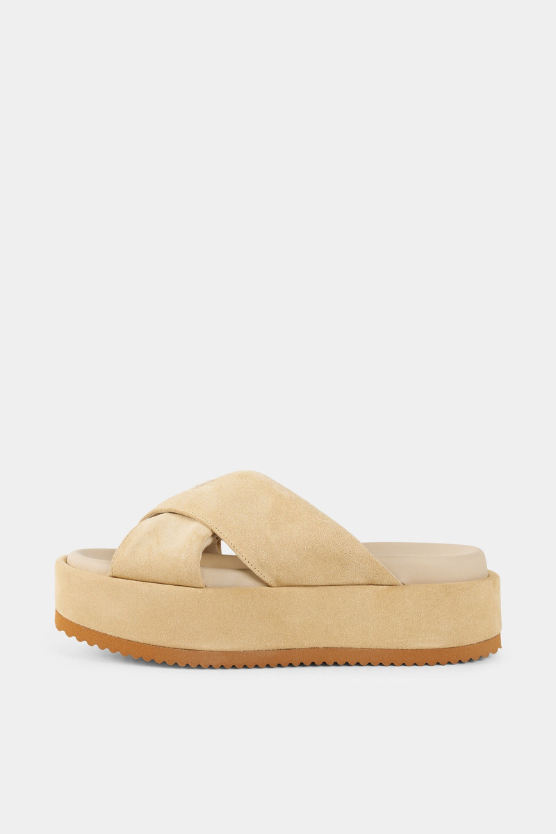 Sorrento platform sandals in Beige 1